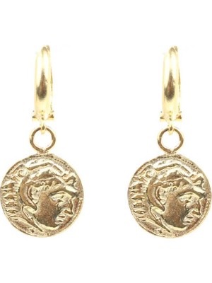 925 Ayar Gümüş Yüce Sezar Figürlü Küpe