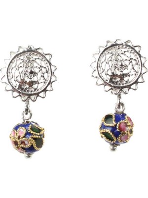 925 Ayar Gümüş Mineli Toplu Küpe