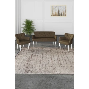 Gada Grup Gadagrup Kolu Çay Seti Koltuk Takımı, Salon Balkon Takımı(2+1+1 Beyaz Ayak)