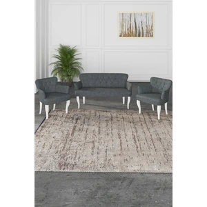 Gada Grup Gadagrup Kolu Çay Seti Koltuk Takımı, Salon Balkon Takımı(2+1+1 Beyaz Ayak)