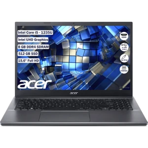 Extensa 15 Intel Core I5 1235U 8 GB 512 GB SSD Freedos 15.6" Fhd Taşınabilir Bilgisayar NX.EGYEY.005