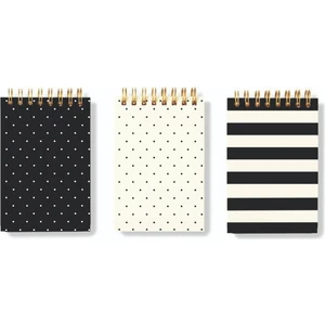 Akıllı Adam Yayınları 3'lü Çizgisiz Defter Seti Bloknot 8 x 16 cm Black White