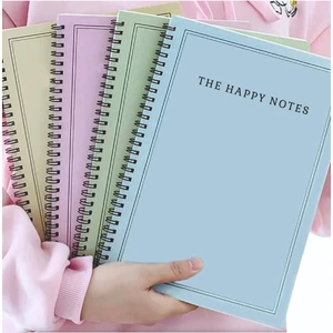 Akıllı Adam Yayınları 4'lü The Happy Notes Spiralli Çizgisiz Defter Seti 56 Yaprak 13 x 20