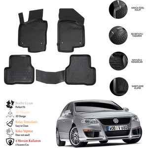 Vw Passat B6 2008 3D Havuzlu Paspas Otl