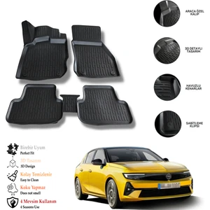 Opel Astra L 2024 3D Havuzlu Paspas Otl