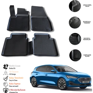 Ford Focus 5 2024 3D Havuzlu Paspas Otl