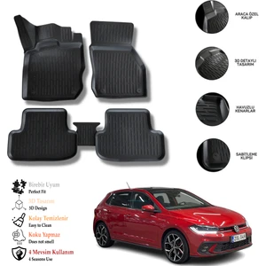 Vw Polo 2023 3D Havuzlu Paspas Otl