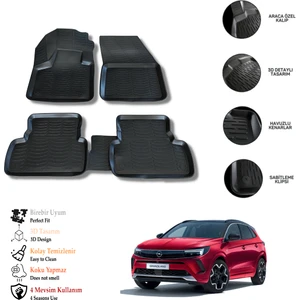 Opel Grandland x 2024 3D Havuzlu Paspas Otl