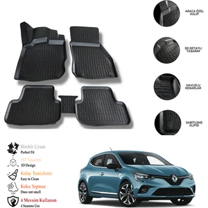 Renault Clıo 5 2024 3D Havuzlu Paspas Otl