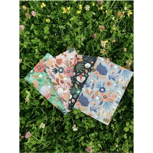 Akıllı Adam Yayınları Çiçekli Çizgisiz Defter Seti 4'lü 10 x 15CM Not Defteri Seti