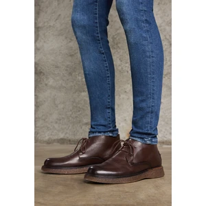 Ziya, Erkek Hakiki Deri Bot 1331007Z3048 Kahve