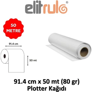 Elit Rulo Elitrulo Plotter Kağıdı 91.4cm x 50MT 80GR
