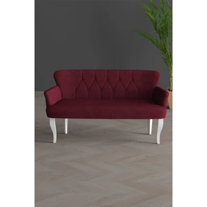 Gada Grup Gadagrup Klasik Ikili Kollu Balkon Ofis ve Cafe Çay Koltuğu (Beyaz Ayaklı)