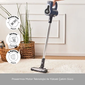 Vantuz Power Force Max 2 In 1 Şarj Edilebilir Dik Süpürge - Midnight Blue