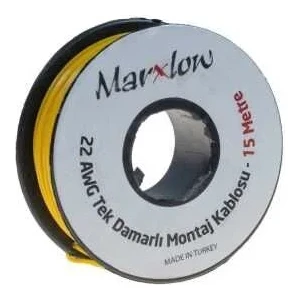 Marxlow 15 Metre Çok Damarlı Montaj Kablosu - Sarı