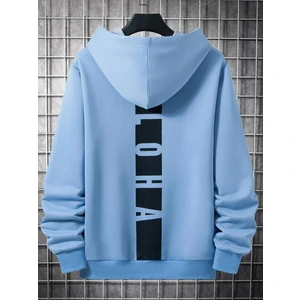 Black Sokak Bebe Mavi Sırt Aloha Baskılı Oversize Erkek Sweatshirt