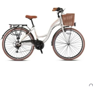 Sırıo - 28" City Bike - 21 Vites - V.b. - Ekru-Kahverengi - Shimano