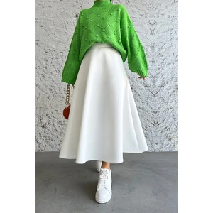 Cng Moda Puf Scuba Lacivert Etek