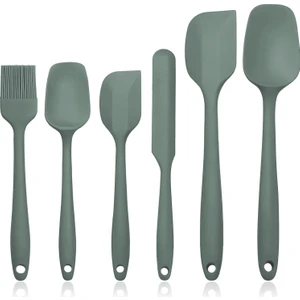 6'lı Silikon Spatula Seti, Kauçuk Spatula Silikon Isıya Dayanıklı, Mutfak Gereçleri Gıda Sınıfı Yapışmaz Temizlemesi Kolay Bulaşık Makinesinde Pişirme, Pişirme, Karıştırma Için Güv (Yurt Dışından)