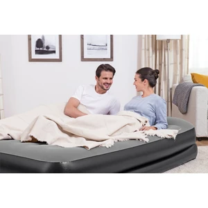 Çift Kişilik Elektrikli Şişme Kadife Yatak Kendinden Yastıklı 203x152x46 Cm Taşınabilir Konforlu