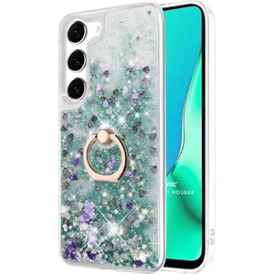 Samsung Galaxy S23 Plus Kılıf Glitter Liquid Holder Yeşil