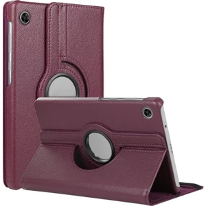 Samsung Galaxy Tab A9 Plus Kılıf 360 Rotating Stand Deri Mor
