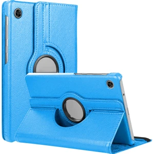 Samsung Galaxy Tab A9 Kılıf 360 Rotating Stand Deri Mavi