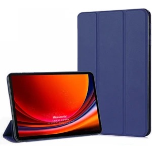 Samsung Galaxy Tab S9 Plus X810 Kılıf Slim Translucent Back Smart Cover Lacivert