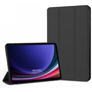 Samsung Galaxy Tab S9 X710 Kılıf Slim Translucent Back Smart Cover Siyah