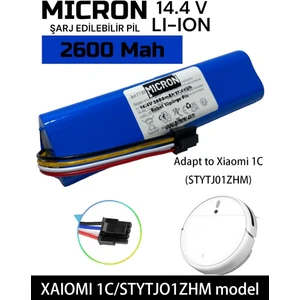 Xiaomi Mi Vacuum Mop 1c 2in1  xiaomi 1c STYTJ01ZHM Akıllı Robot Süpürge Bataryası 14.4V 2600MAH Pil