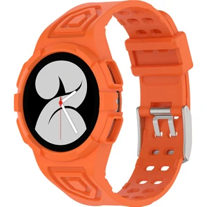 Samsung Galaxy Watch 4 40MM Tek Parçalı Yumuşak Tpu Akıllı Saat Saat Kılıflı Değiştirme Kılıfı - Turuncu (Yurt Dışından)