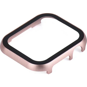 Apple Watch Serisi 6 5 6 Se (2022) Se 44MM Metal Koruyucu Kapak Kılıfı Temperli Cam Ekran Koruyucu - Gül Altın (Yurt Dışından)