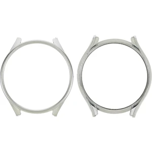 Samsung Galaxy Watch 5 44MM Kauçuklu Pc Kılıfı Anti -Çizelge Yarı Koruyucu Kapak - Gümüş (Yurt Dışından)