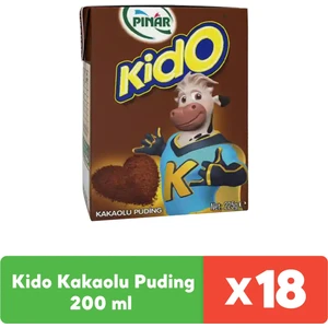 Kido Kakaolu Puding 200 ml x 18 Adet