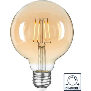 E27 LED FİLAMANLI RUSTIK AMPUL G95 BAL CAM 4W 2500k Gün Işığı ERD-30