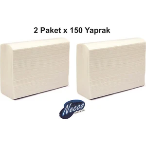 2 Pk. 150 Yapraklı Z Katlama Dispenser Havlu