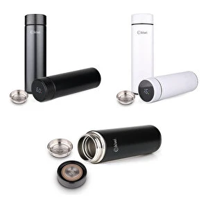 (  1  Adet  )  Kiwi Dijital Isı Göstergeli Termos KT-8682 (Asortili)