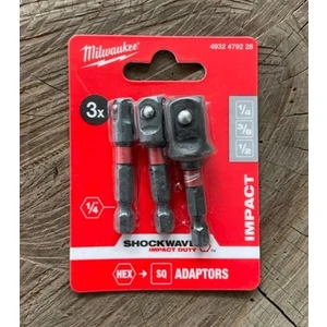 Milwauke Cobalt Bits Lokma Adaptörü Bits Lokma Geçiş Adaptörü 3 Pcs