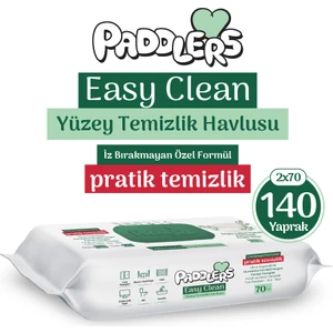 Easy Clean Beyaz Sabun Katkılı Yüzey Temizlik Havlusu 2X70 (140 Yaprak)