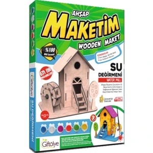 Su Değirmeni Ahşap Maket Seti