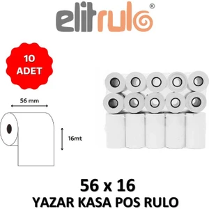 Elit Rulo Elitrulo Yazar Kasa Pos Rulosu 56MM x 16MT - 10 Adet