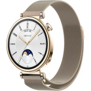 Huawei Watch GT4 41mm GT5 41mm ile Uyumlu Kordon (18mm Pimli) Mıknatıslı Metal Hasır Kayış