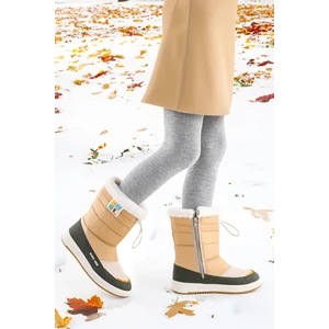 Kiko Kids Havana Fermuarlı Günlük Kız Çocuk Kar Botu Bej