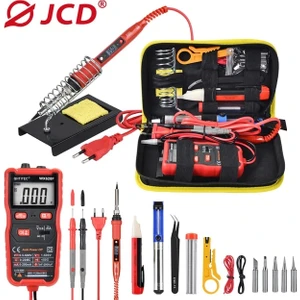 Mor 220V 80W,AB, Kaynak Uçlu Jcd Havya Seti Dijital Multimetreli 80W 220V/110V Ayarlanabilir Sıcaklık Lehimleme Istasyonu Kaynak Onarım Araçları 908S (Yurt Dışından)