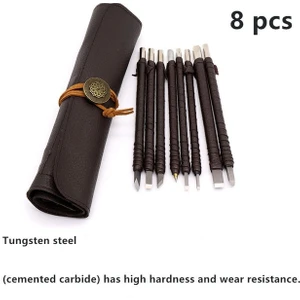 8 Adet Kunlıyaoı Profesyonel 3/8/10 Adet Tungsten Çelik Taş Oyma El Alet Takımı Taş Oyma Keski Seti Ağaç Işleme Oyma Aracı (Yurt Dışından)
