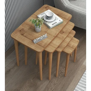 Almond Mobilya 4 Lü Mdf Zigon Sehpa Takımı, Sehpa Takımı, zigon sehpa