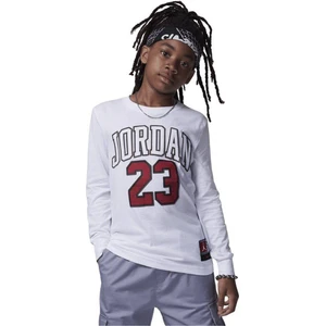 Çocuk Beyaz Bisiklet Yaka Baskılı Sweatshirt 95C591-001 Jdb Practıce Flıght Ls T