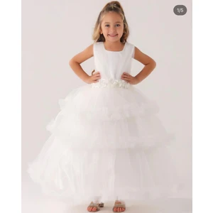 Lisa Kids 2-10 Yaş Lisa Kids Yeni Sezon Fırfır Etek Çocuk Gelinlik Abiye