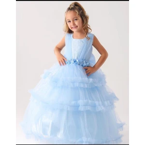 Lisa Kids 2-10 Yaş Lisa Kids Yeni Sezon Fırfır Etek Çocuk Gelinlik Abiye