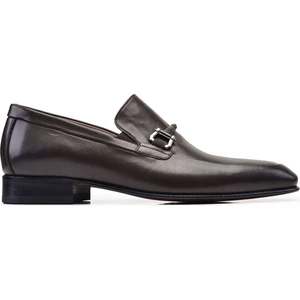 Kahverengi Klasik Loafer Kösele Erkek Ayakkabı -10785-